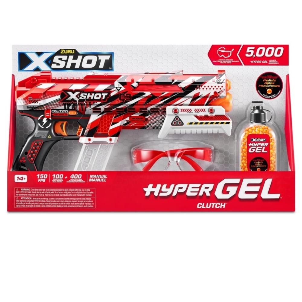 Zuru X Shot Hyper Gel Clutch Blaster New 5,000 Pellets. Holiday. Gift. Teens